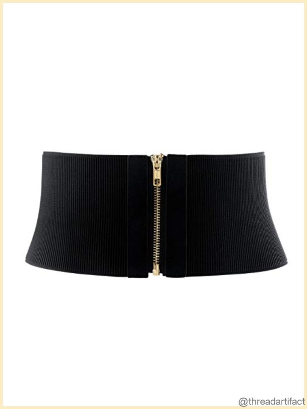 Wide Elastic Waist Belt Faux Suede Zipper Cinch Women